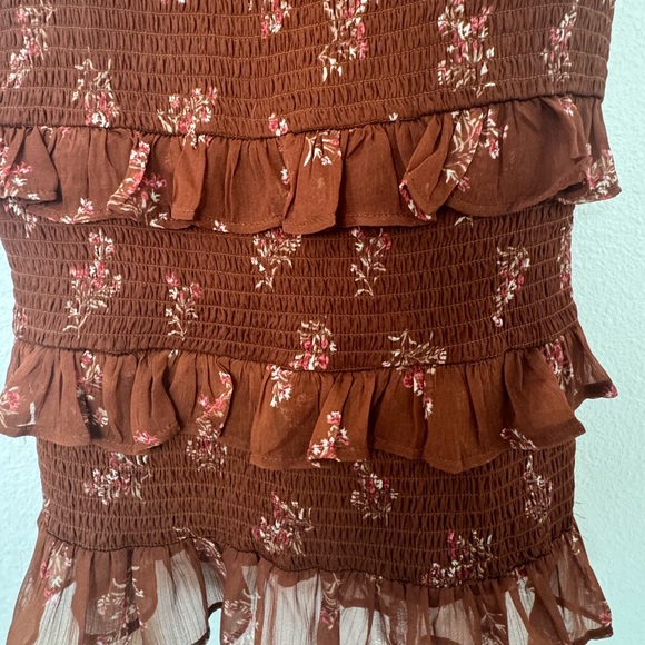 Abercrombie & Fitch Red Ruffled Midi Sundress - Picture 5 of 6